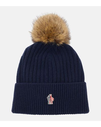 3 MONCLER GRENOBLE Cashmere And Wool Beanie - Blue