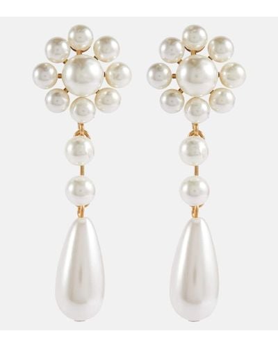 Jennifer Behr Alita Faux Pearl Drop Earrings - White