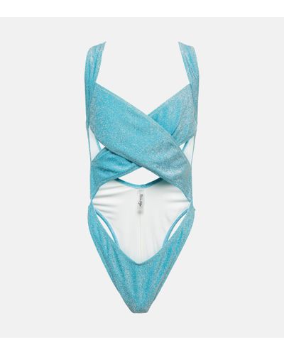Reina Olga Exotica Lurex® Swimsuit - Blue