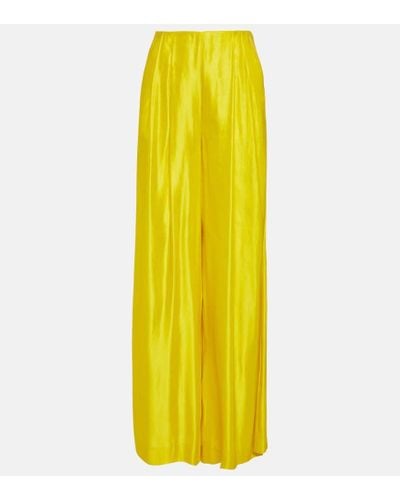 Dorothee Schumacher Hemp-blend Wide-leg Pants - Yellow