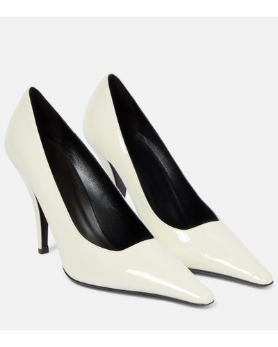 The Row Lana Patent Leather Pumps - White