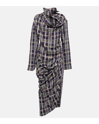 Vivienne Westwood Midikleid mit Stehkragen - Grau