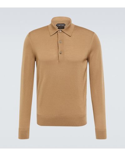 Tom Ford Polopullover aus Wolle - Natur