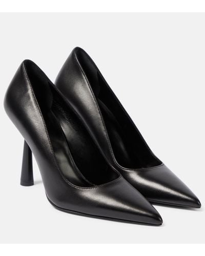 Gia Borghini Balantine Leather Court Shoes - Black
