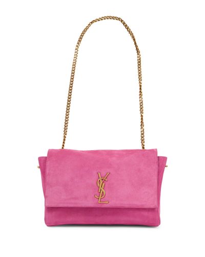 Saint Laurent Kate Medium Reversible Suede Shoulder Bag - Pink