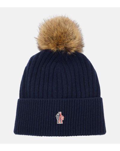 3 MONCLER GRENOBLE Cashmere And Wool Beanie - Blue