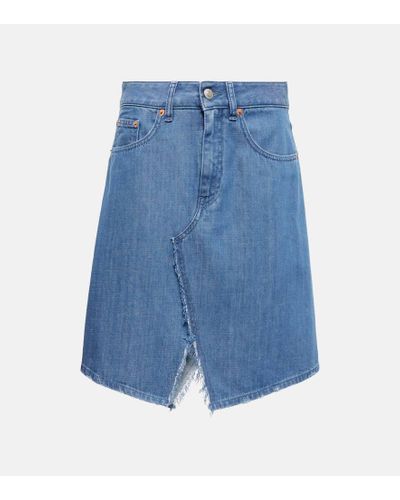 MM6 by Maison Martin Margiela Denim Miniskirt - Blue