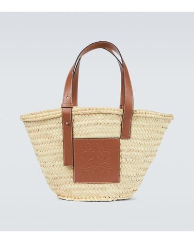 Loewe Leather-trimmed Basket Bag - Multicolor