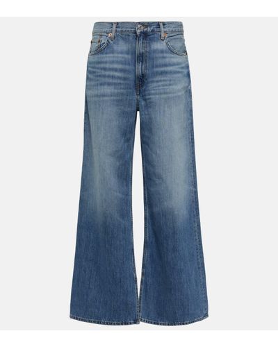 RE/DONE Jean ample Low Rider a taille basse - Bleu