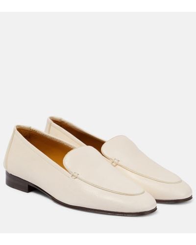 The Row Adam Leather Loafers - Natural