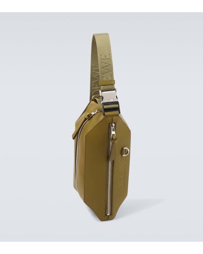 Loewe Convertible Sling Leather Crossbody Bag - Metallic