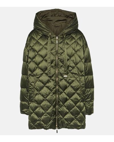 Max Mara The Cube Quilted Down Jacket - Green