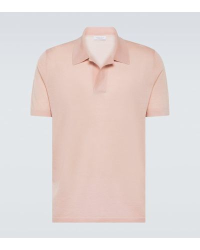 Gabriela Hearst Stendhal Cashmere Polo Sweater - Pink