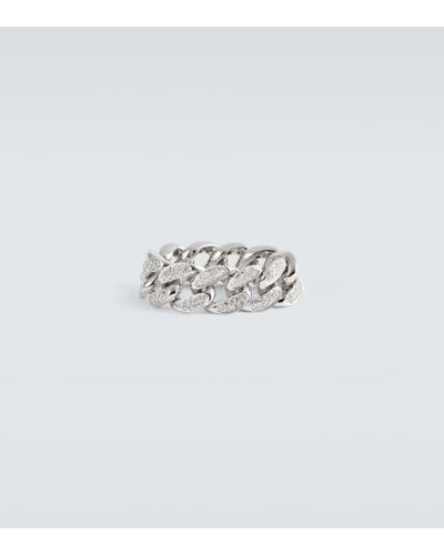 SHAY Ring Link aus 18kt Weissgold mit Diamanten - Weiß