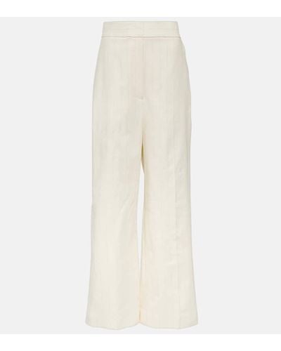 Khaite Pantaloni Banton in cotone - Bianco
