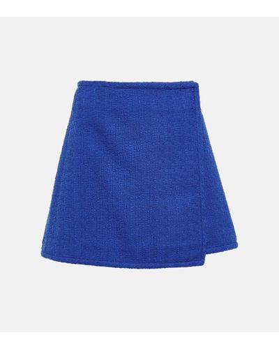 Proenza Schouler White Label Cotton Wrap Skirt - Blue