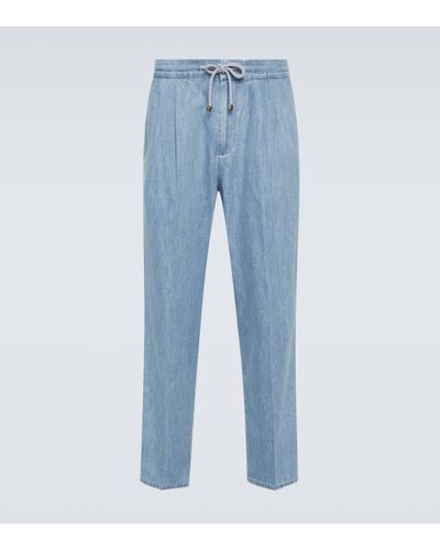 Brunello Cucinelli Denim Chinos - Blue