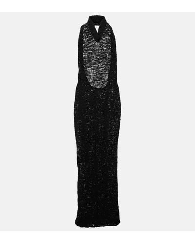 Alexandre Vauthier Robe longue en coton - Noir