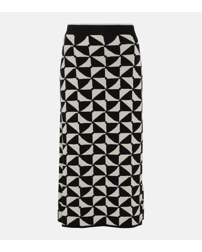 Max Mara Enza High-rise Wool Midi Skirt - Black