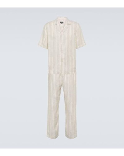 Zegna Pyjama aus Leinen - Weiß