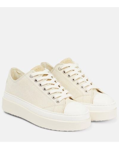 Isabel Marant Austen Suede-trimmed Sneakers - White