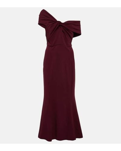 Roland Mouret Brown Draped Dress - Red