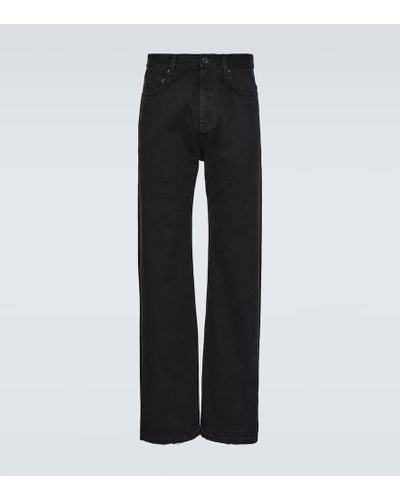 Balenciaga Jeans desgastados de tiro medio - Negro