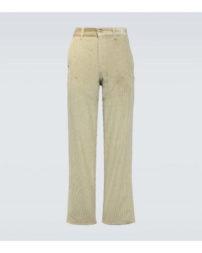 Loewe Pantalones rectos de pana de tiro alto - Neutro