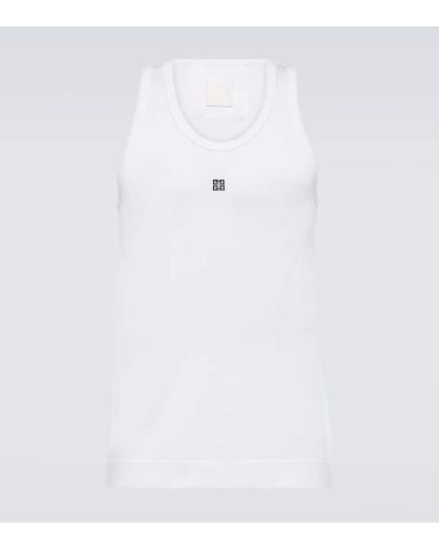 Givenchy Tank top de jersey de algodon - Blanco