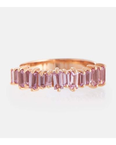 Suzanne Kalan 18kt Rose Gold Ring With Sapphires - Pink