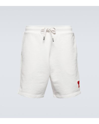 Ami Paris Ami De Cour Cotton Shorts - White