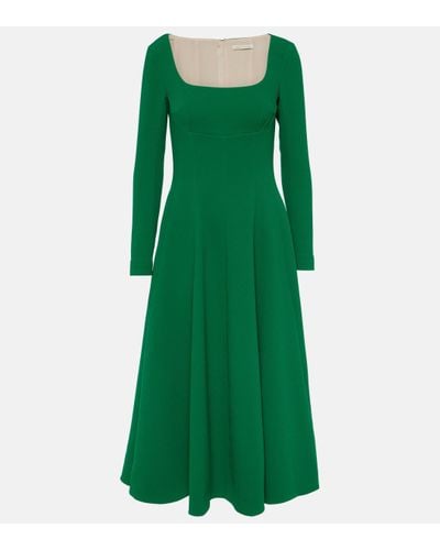 Emilia Wickstead Kylee Textured Midi Dress - Green
