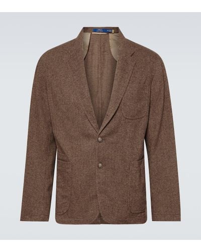 Polo Ralph Lauren Blazer Polo Modern en espiga - Marrón