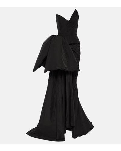 Maticevski Bow-detail Bustier Gown - Black