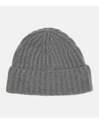 Ann Demeulemeester Ribbed-knit Cashmere Beanie - Gray
