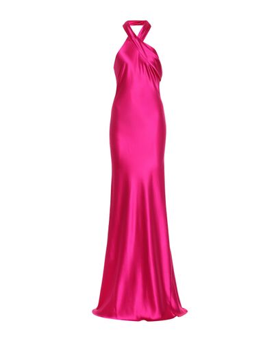Galvan London Pandora Silk Gown - Pink