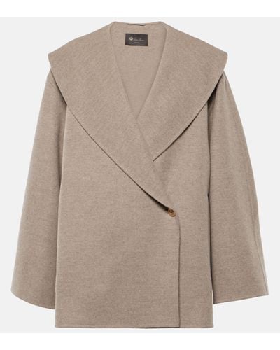 Loro Piana Enrique Cashmere Peacoat - Natural