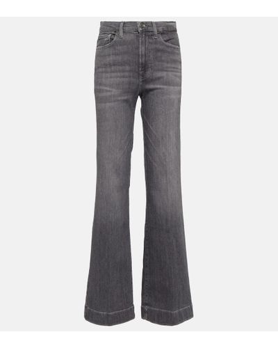 7 For All Mankind High-Rise Jeans Modern Dojo - Grau