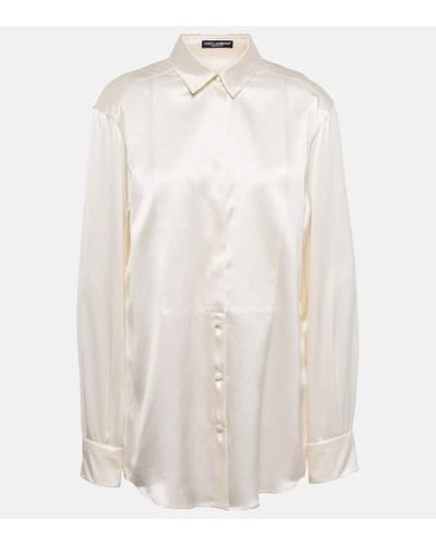 Dolce & Gabbana Hemd aus Seide - Weiß