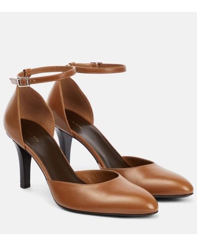 The Row Demi Leather Pumps - Brown