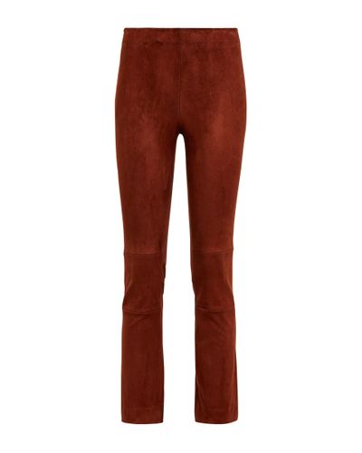 Stouls Maria High-rise Suede Pants - Red