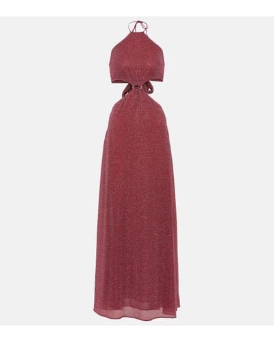 Oséree Lumiere O-gem Cutout Maxi Dress - Red