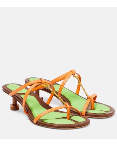 Jacquemus Pralu 45mm Leather Sandals - Multicolour