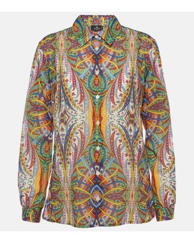 Etro Printed Cotton Shirt - Multicolour