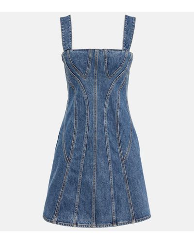 Stella McCartney Minikleid aus Denim - Blau