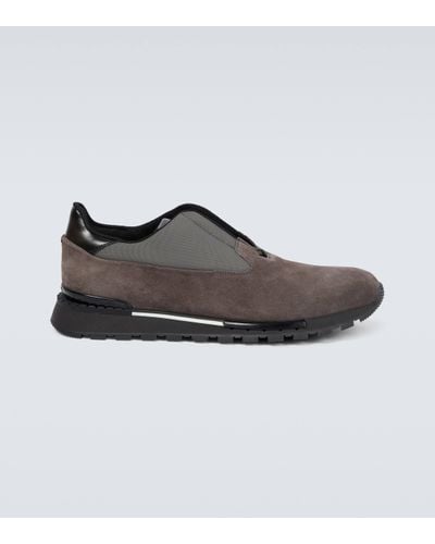 Berluti Fast Track Suede Trainers - Brown