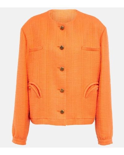 Blazé Milano Gliss Bolero Cotton-blend Jacket - Orange