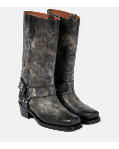 Paris Texas Roxy 40mm Leather Boots - Black