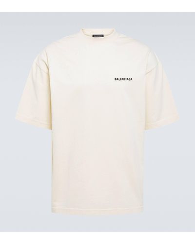 Balenciaga T-shirt en coton a logo - Blanc