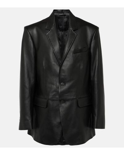 Wardrobe NYC Blazer oversize en cuir - Noir